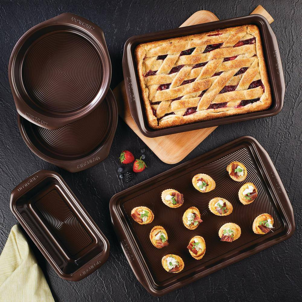 Circulon Bakeware Set Cake Loaf Pan Cookie Sheet Baking Tool Non Stick 5 Piece