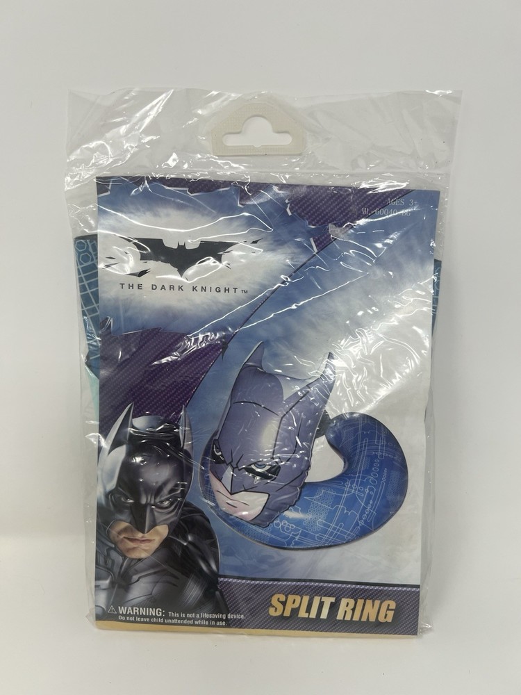 NEW In Package DC Comics Dark Knight BATMAN Split Ring Inflatable Float for Pool