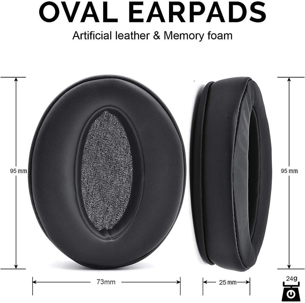 Ear Pads Cushion Replacement, Earpads Compatible with Sennheiser black