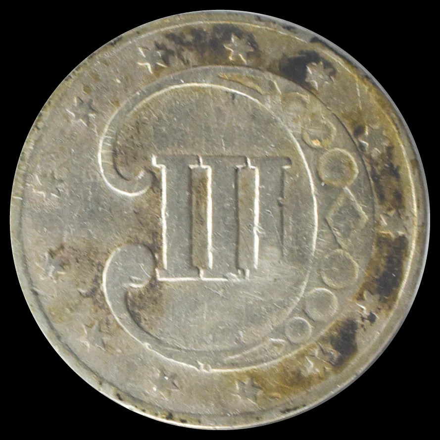 1853 Three Cent Silver Piece (G)