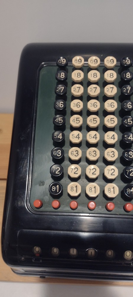 Vintage 1940's Burroughs Class 5 Electric 9 Column Manuel Adding Machine