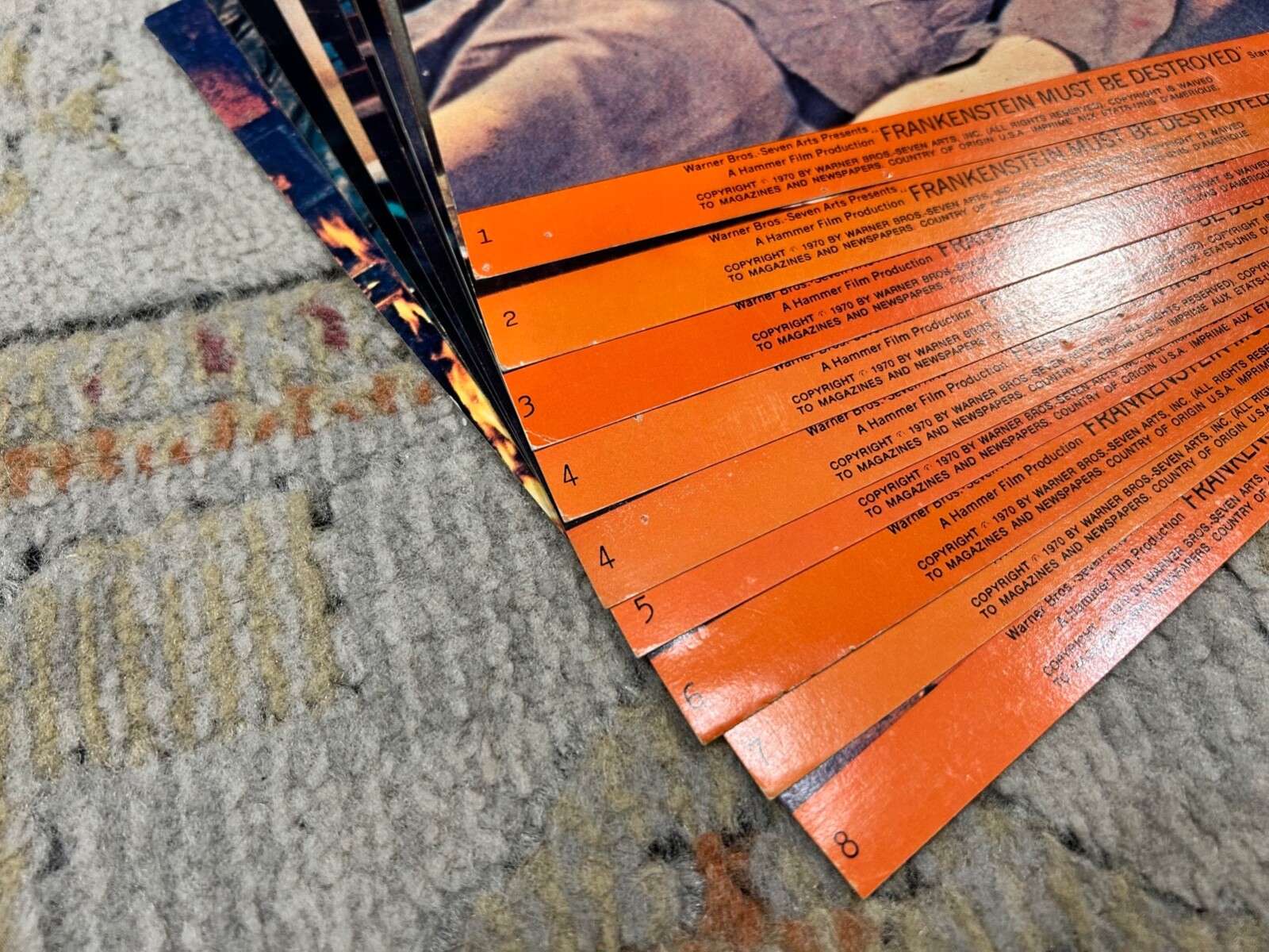 1970 Frankenstein Must Be Destroyed - 8x10 Lobby Card Set - Peter Cushing