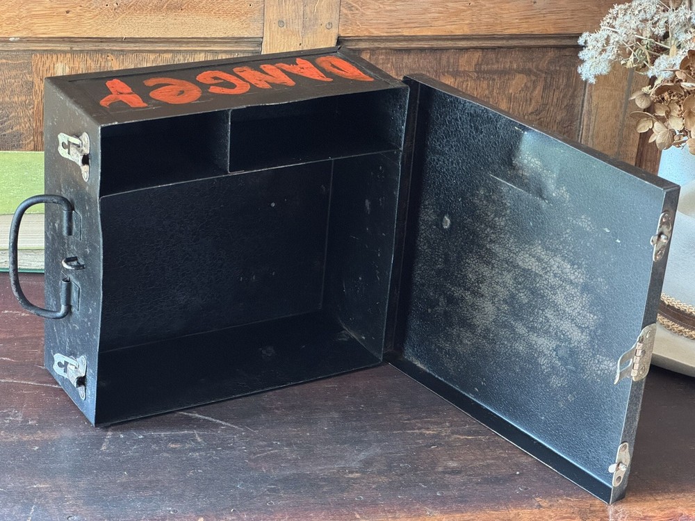 Antique Dynamite Box, Danger Dynamite Caps Lock Box