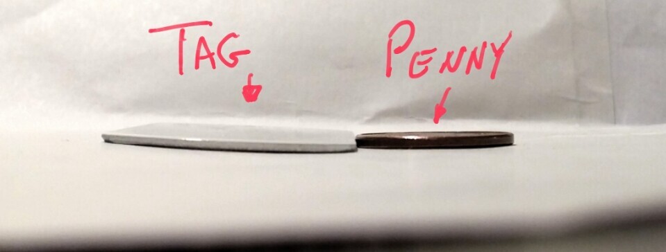 Thick two sided personalized dog tag