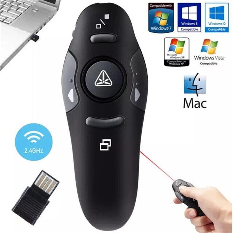 Presentation Wireless Presenter Remote Powerpoint Laser Pointer Clicker Gifts