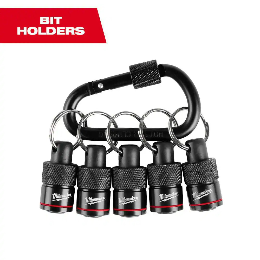 5-Piece Hex Bit Holder with Carabiner