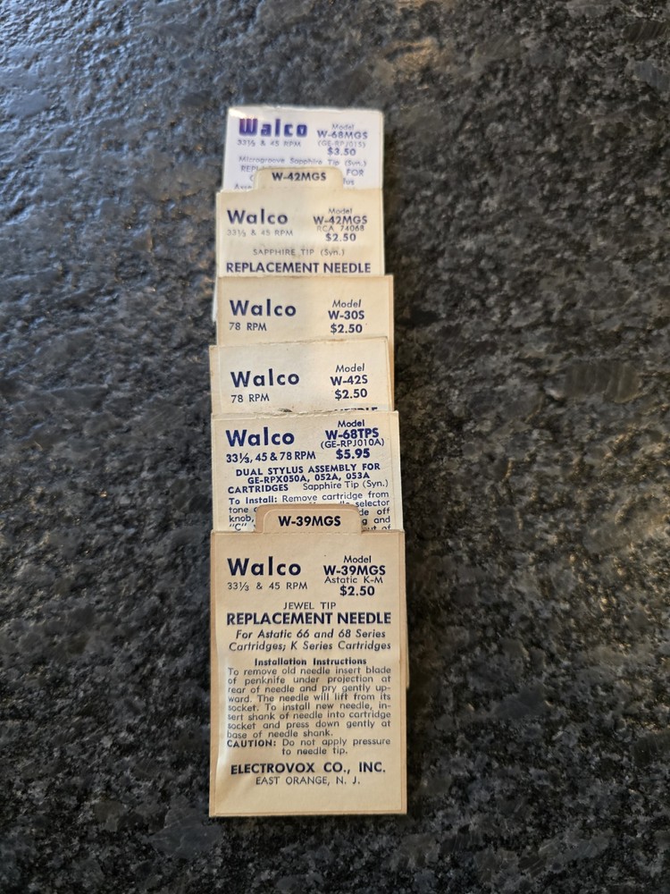 6 New Walco Needles NOS