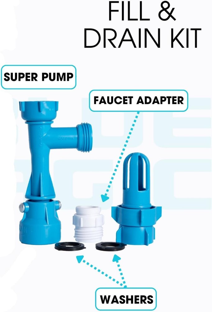 Waterbed Fill & Drain Kit for Easy Setup and Maintenance Accessory