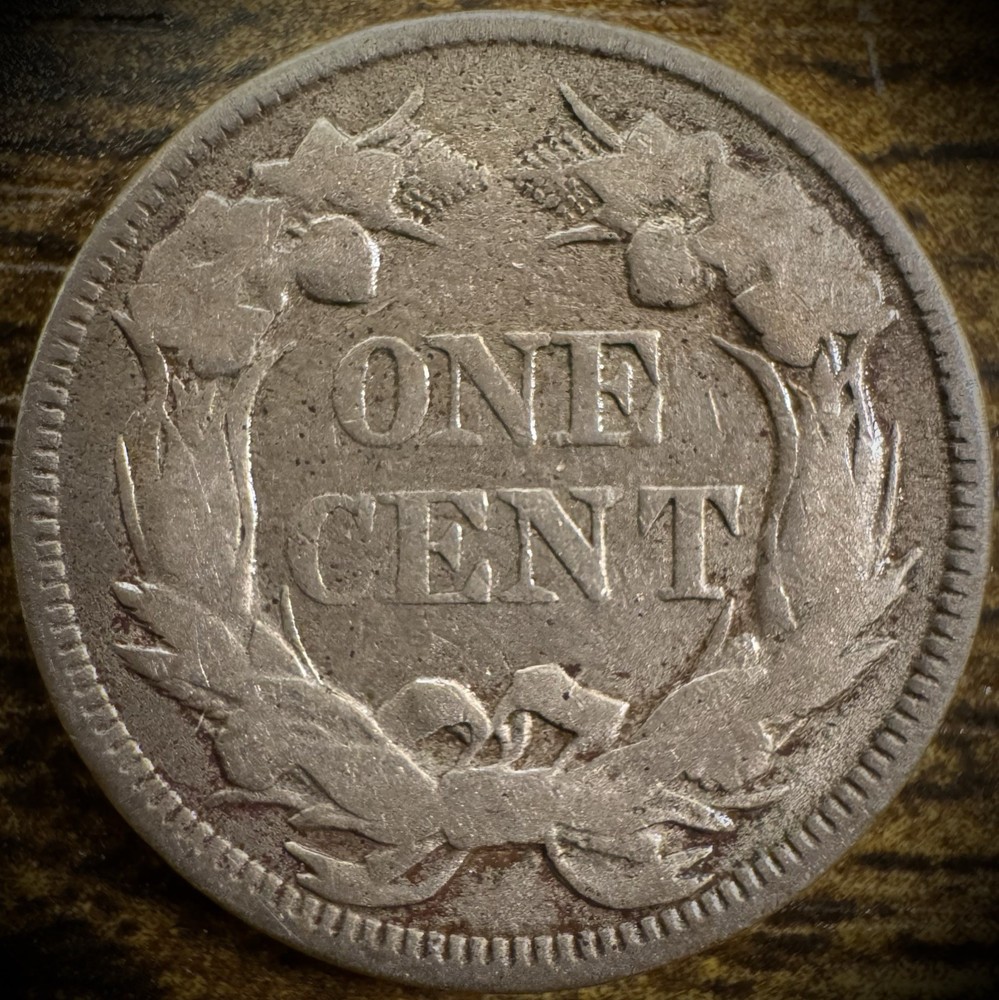 1858 Flying Eagle Cent Penny Large Letters F/VF