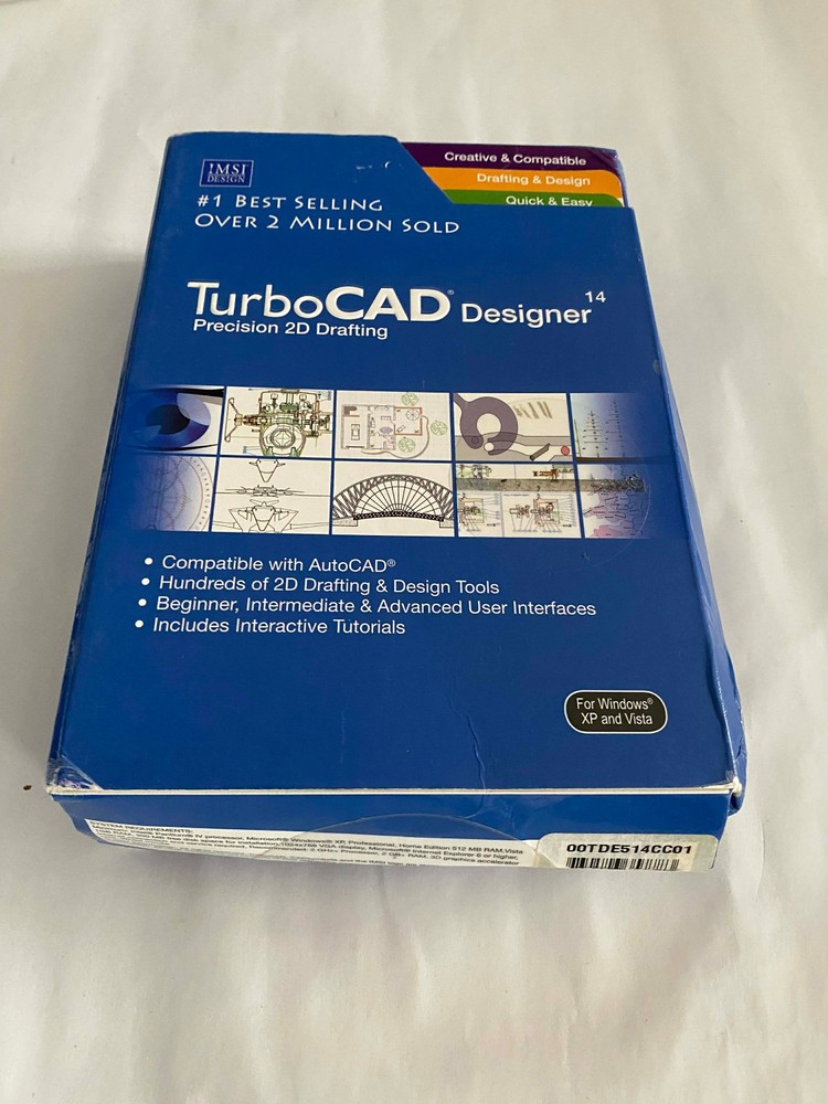 IMSI Design TurboCAD Designer 14 Software 2D Training Software Windows NEW-READ