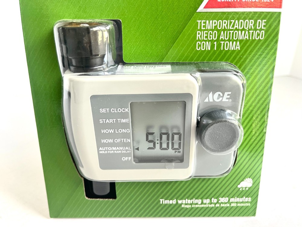 NEW - Ace, Automatic 1 Outlet Water Timer, Digital Display - 7436728