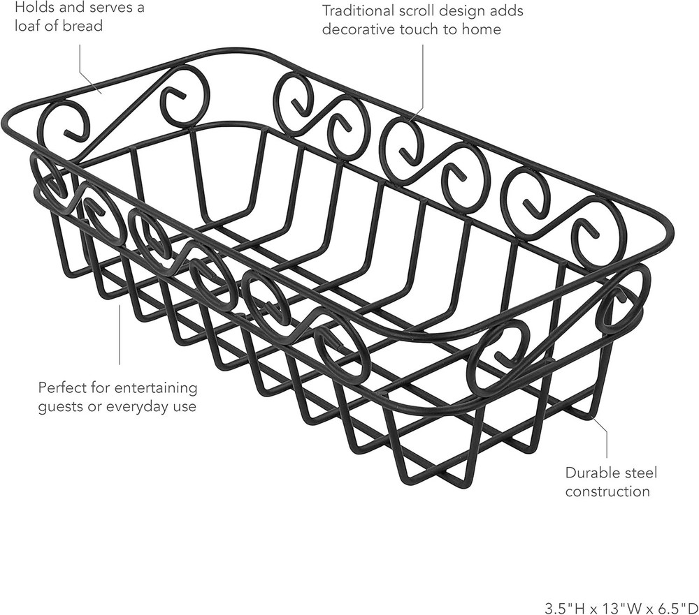 Diversified Scroll Basket Classic Kitchen Design Breads Roll Muffin Pastries &