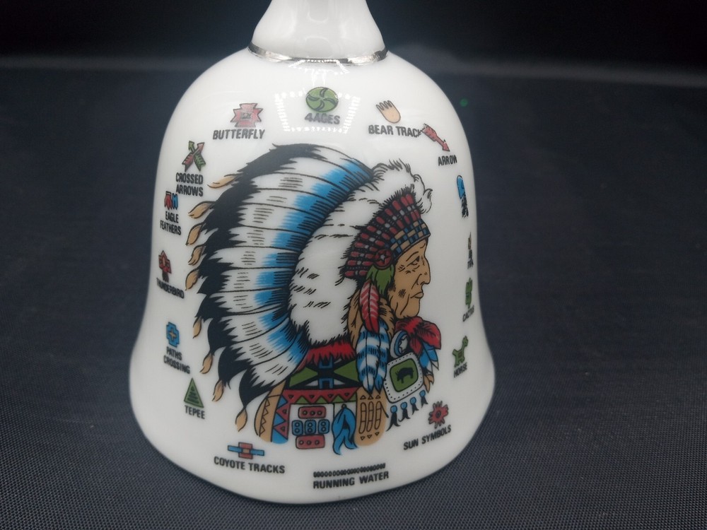 Vintage Indian Chief Ceramic Bell