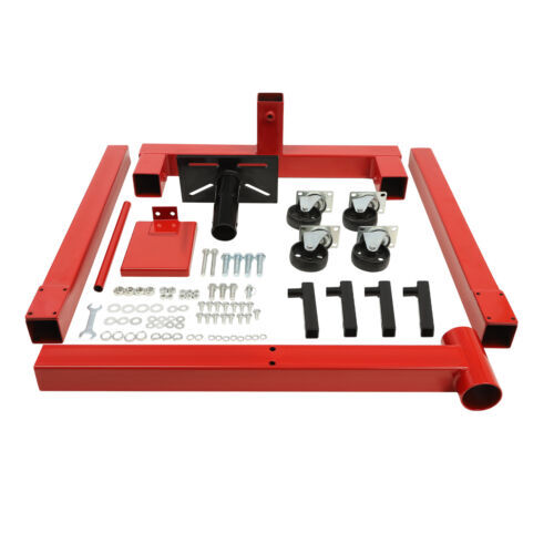 Rotating Engine Stand 360° Adjustable Head 1,250 lb Capacity Red