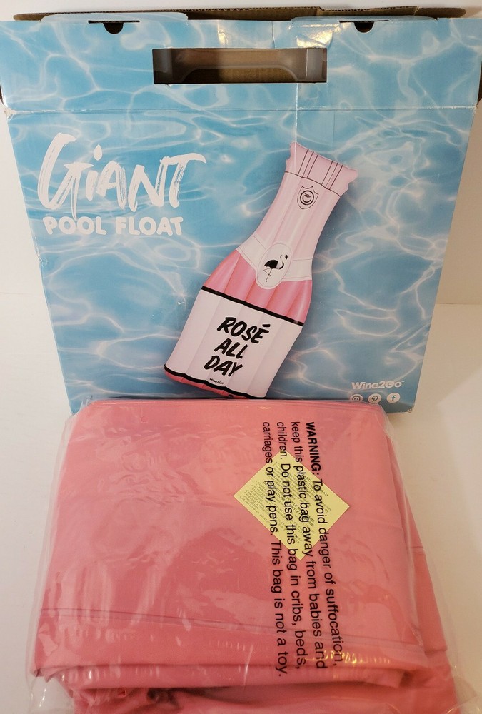 Wine2Go - Rosé All Day - Pool Float - 72" x 32"