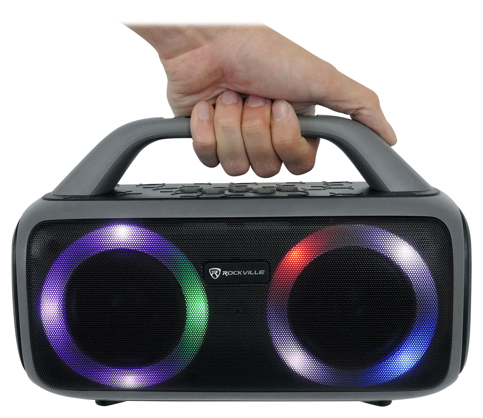Rockville RPB50 Large and Loud Portable Bluetooth Speaker with LED+Long Battery