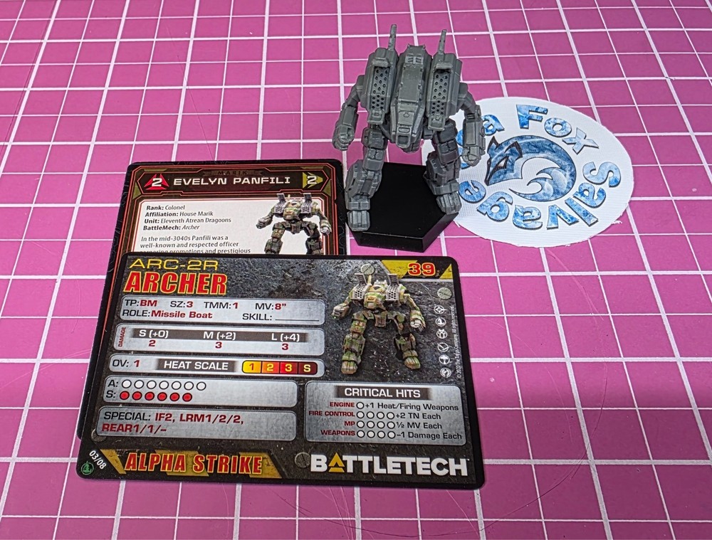 BattleTech Archer Mech  -- Inner Sphere Command Lance + Cards