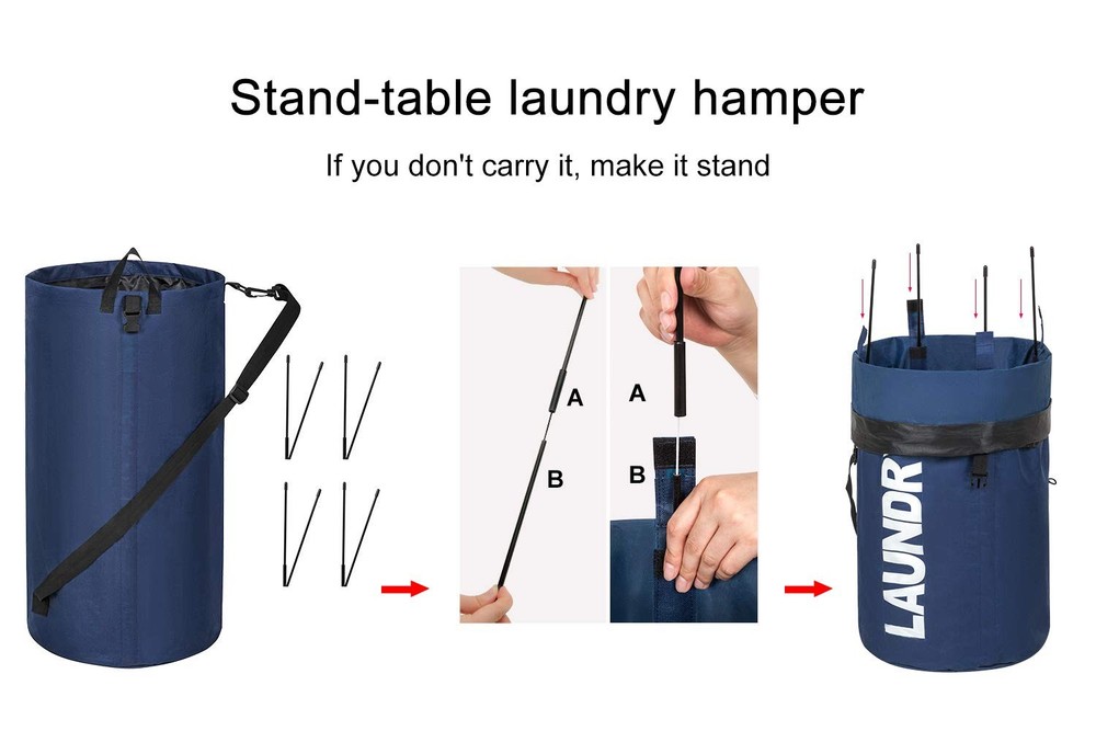 106L Extra Large Laundry Hamper with Drawstring Dorm Room Backpack Laundry Ba...