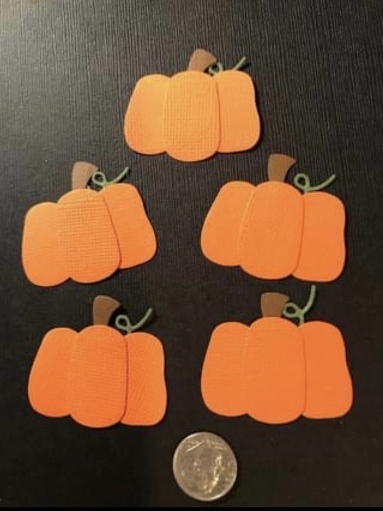 5 Pumpkins Die Cuts Paper Pieces Fall