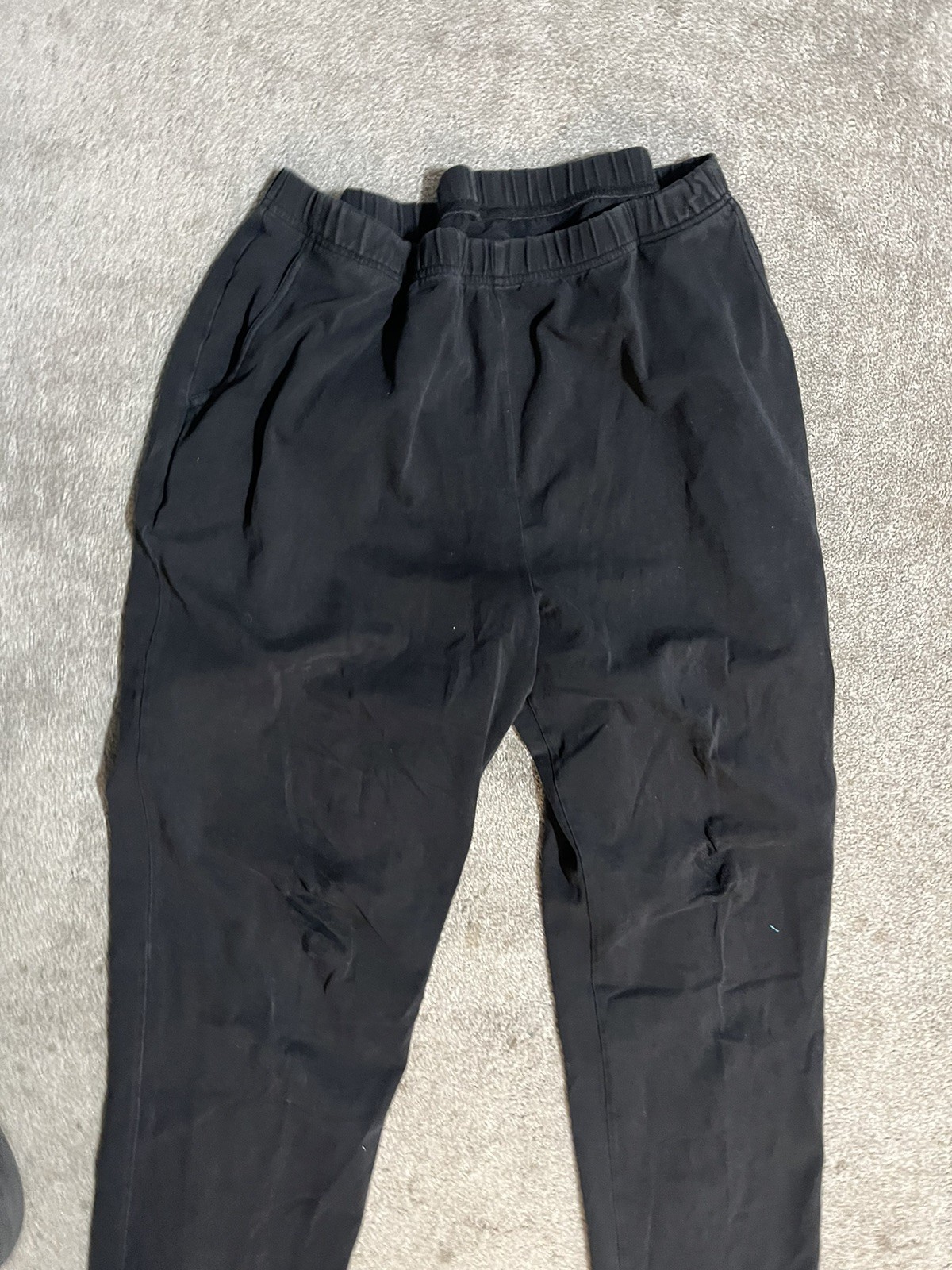 LL Bean Perfect Fit Tapered Leg Black Stretch Pocket Pants 252077 Women L M/Tall