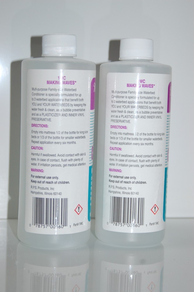 Making Waves Water Bed Conditioner & Bubble Preventative 2x (16 oz Bottles)