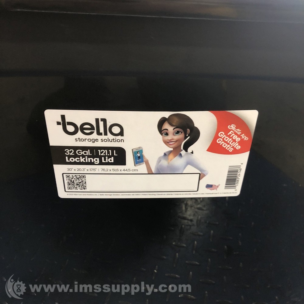 Bella Storage Solution Black 32 Gallon Storage Bin USIP