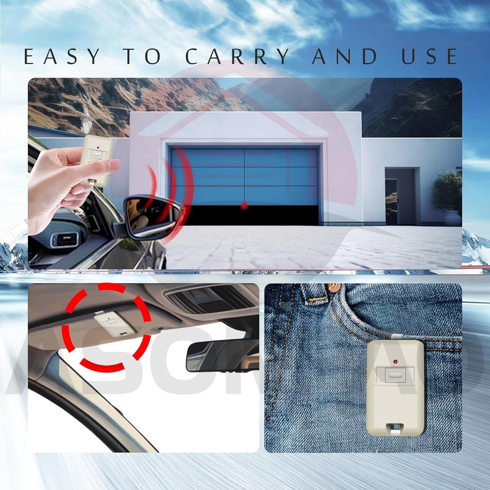 Compact MultiCode Garage Door Remote 3060/3089 - Certified & User-Friendly