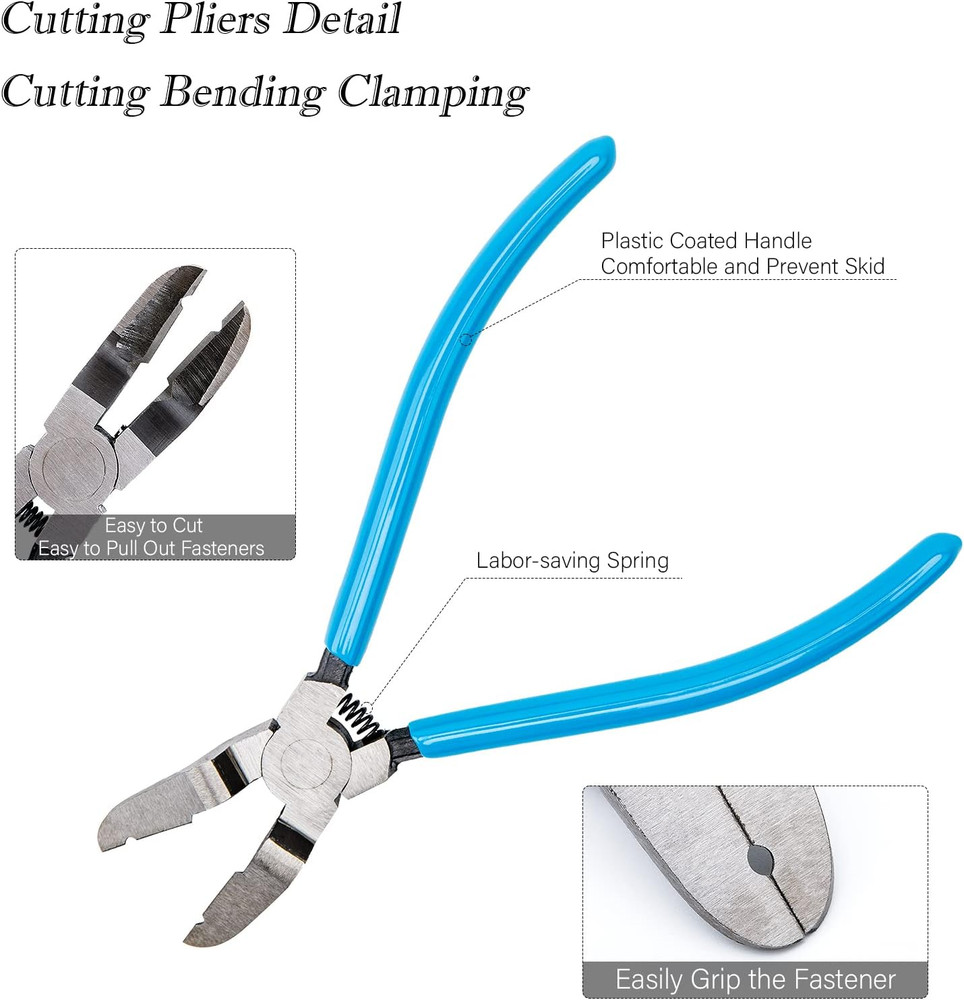 Multi-Function Diagonal Side Cutting Plier Car Trim Panel Clip Cutter Puller Fas