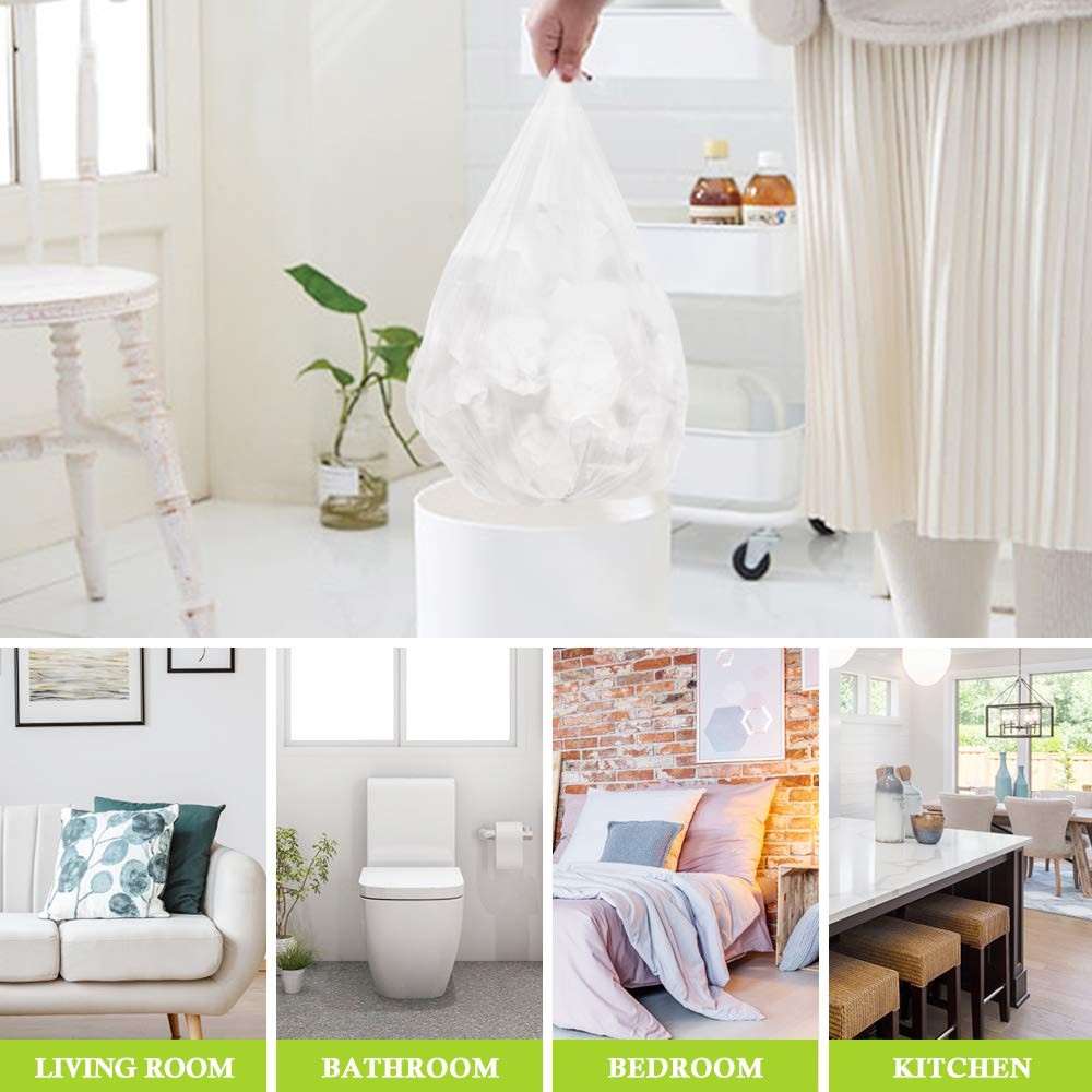 180 Counts 2 Gallon (1.8-2 Gal) Small Trash Bags Garbage Bags by , fit 1.6,1....