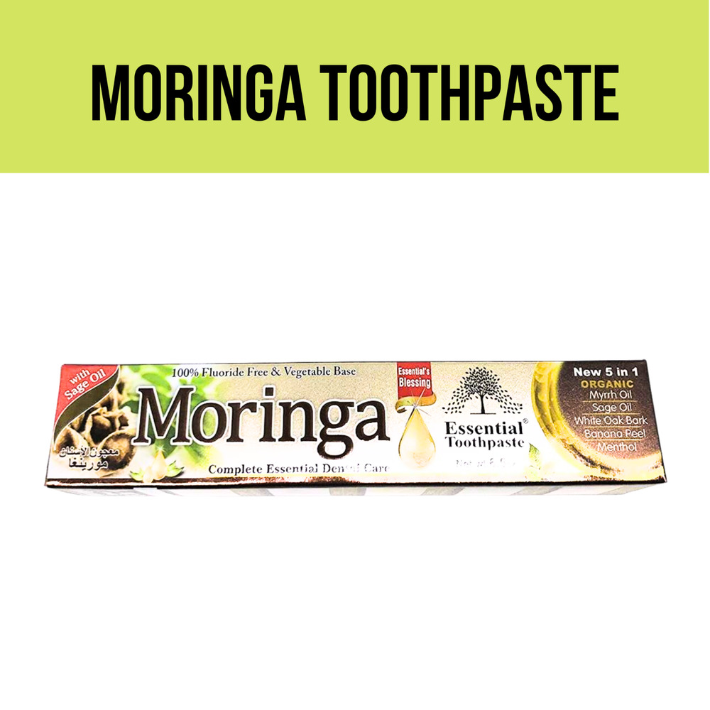 MORINGA Toothpaste, Natural & Organic Ingredients,Fluoride Free & Vegetable Base