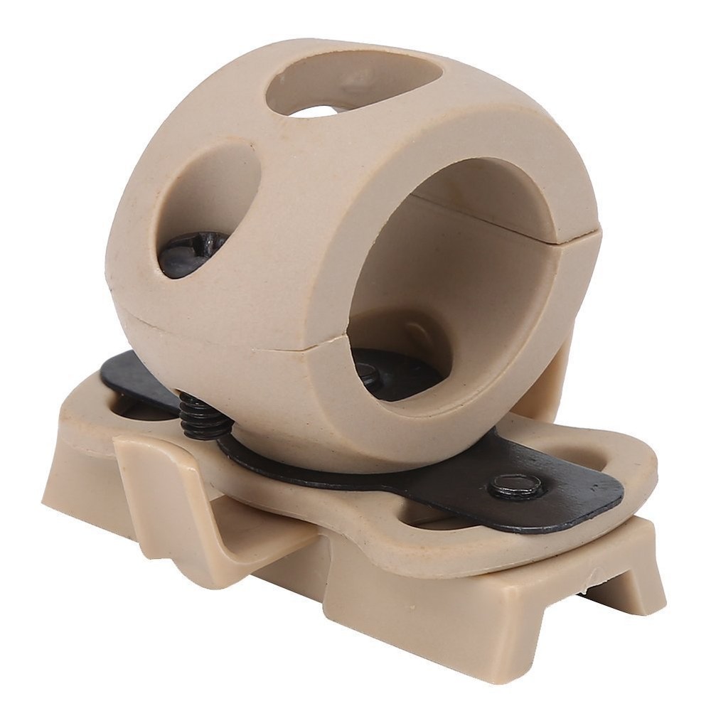 Armorwerx 0.83" Rotating Flashlight Mount for Combat Helmet Accessory Rail