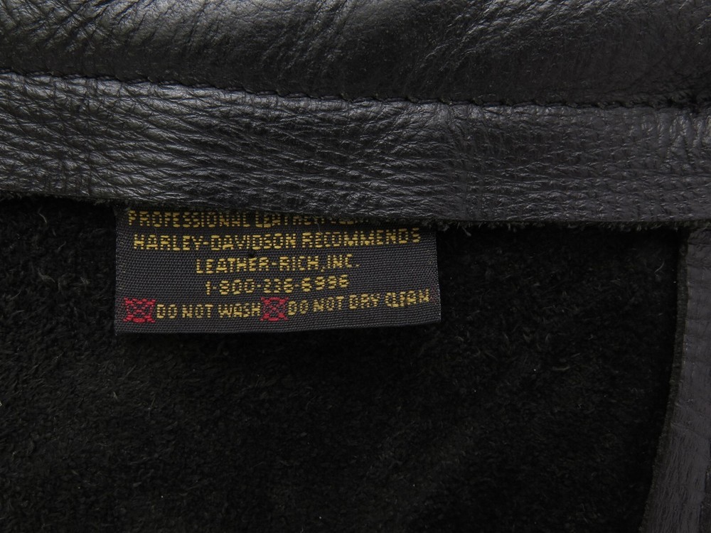 Harley Davidson Women's Size Medium Black Leather Chaps Basic Skins