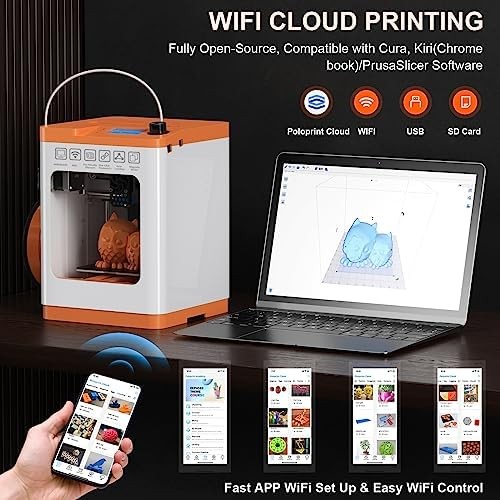 Upgraded Tina2S 3D Printer WiFi Cloud Printing, Auto Leveling, Fully Assembled