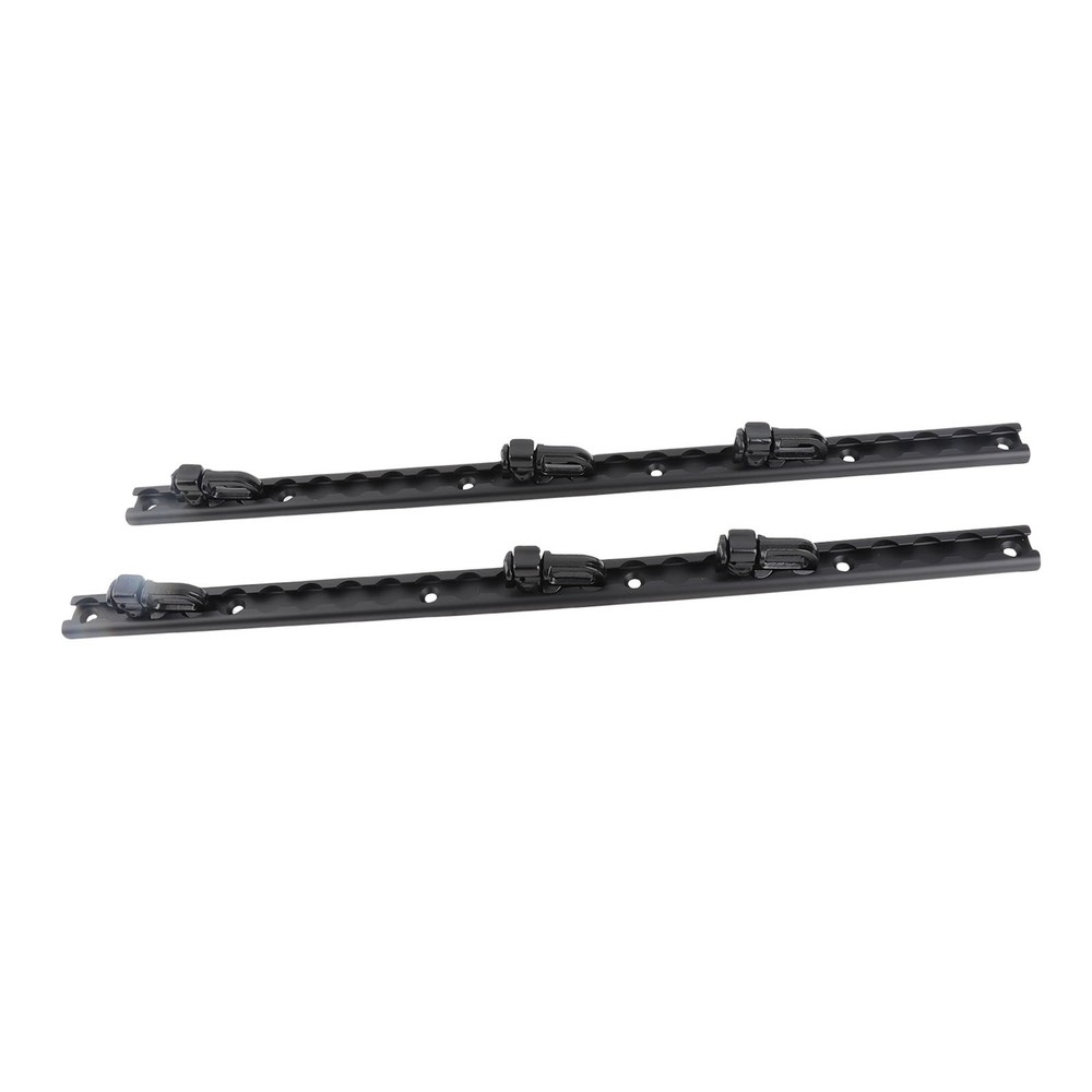 60cm L Track Tie Down System With 6pcs Double Stud Fitting Black Anodized