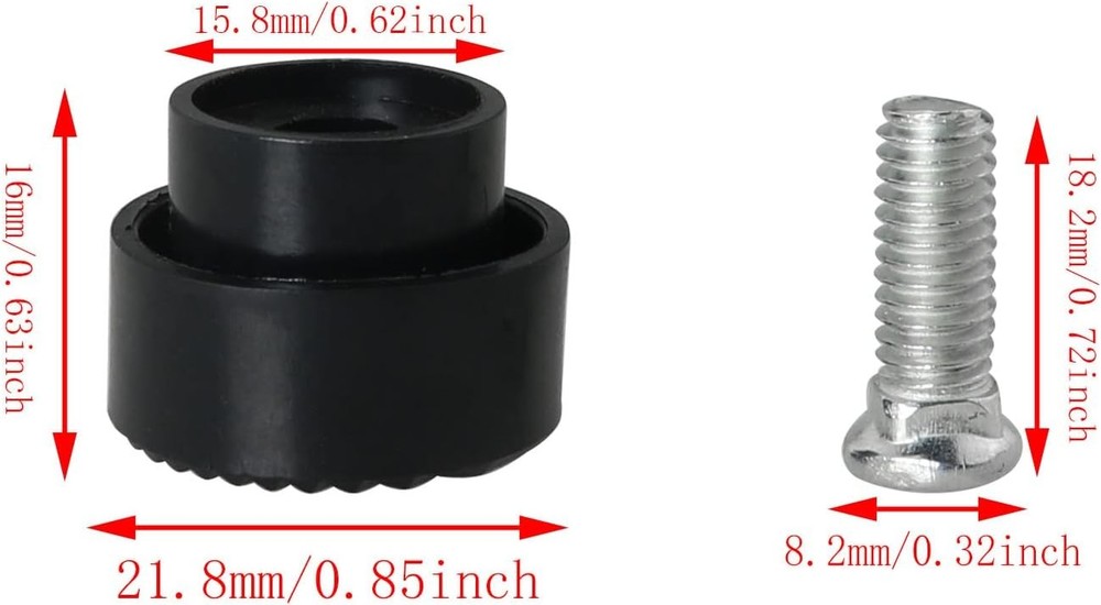 3pcs Kick Down Door Stop Rubber Tip Replacement Black