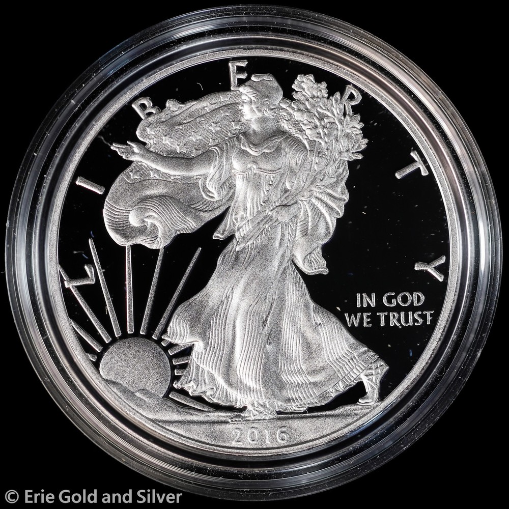 2016-W $1 US Mint Proof American Silver Eagle w/ Box & COA