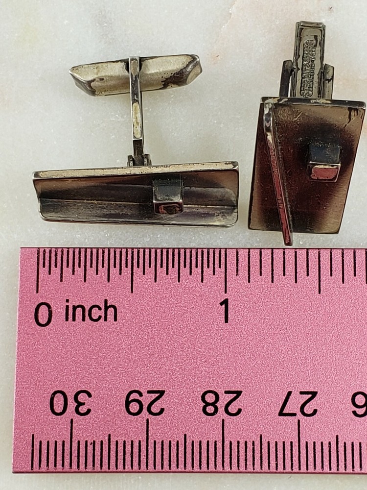 Lustig Geometric Rectangle Cufflinks 16.1 Grams