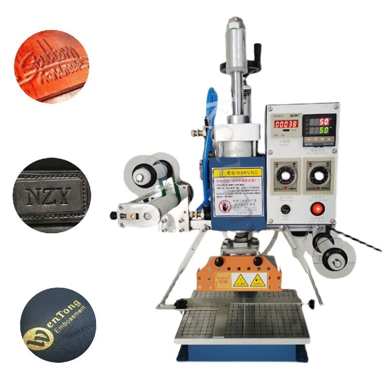 Pneumatic Bronzing Machine Leather/Plastic/Wood /Brand /Card Embossing Machine