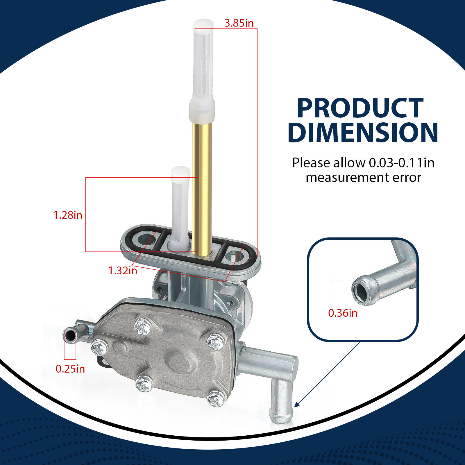NEW 2002-2007 FOR SUZUKI EIGER LTA LTF 400 FUEL PETCOCK ON OFF VALVE 44300-38F03