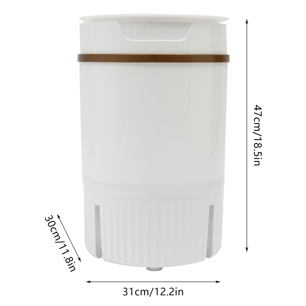 Portable Mini Washing Machine Washer with Drainage Basket Multi-Functional White