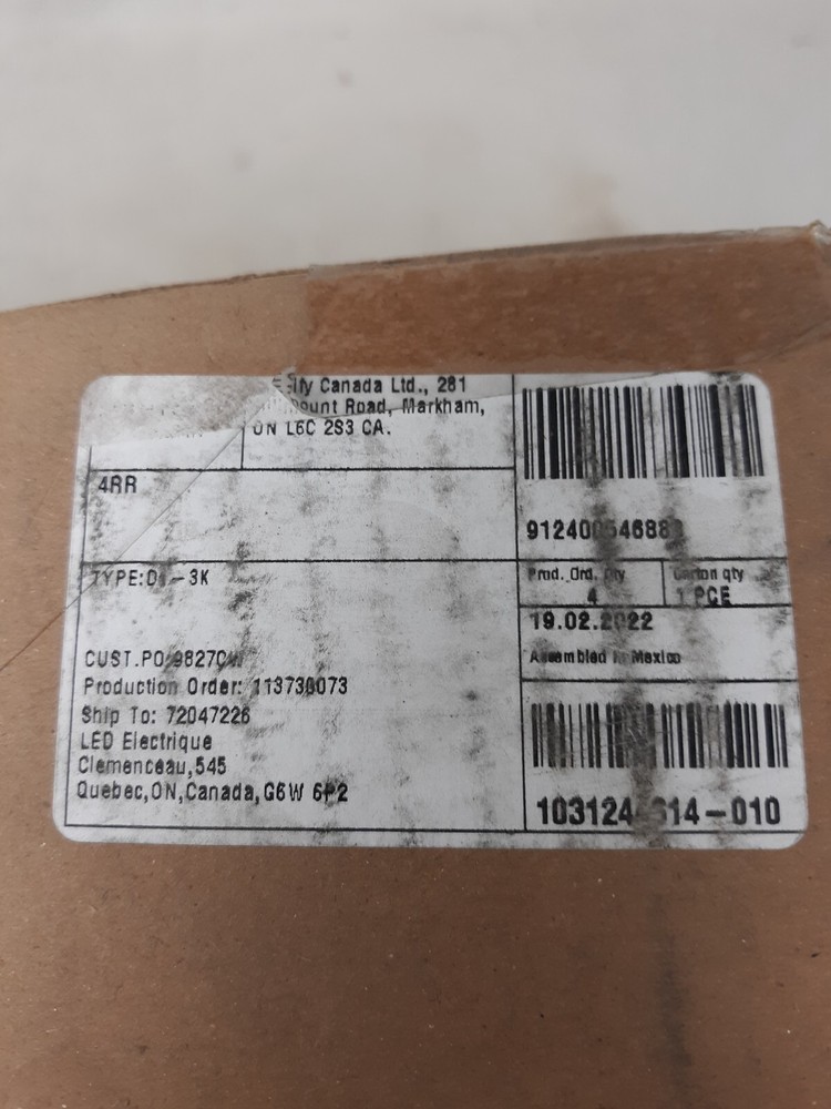 Lightolier UL-3696 Luminaire Fitting 962A 4RN LED Downlight Frame Kit