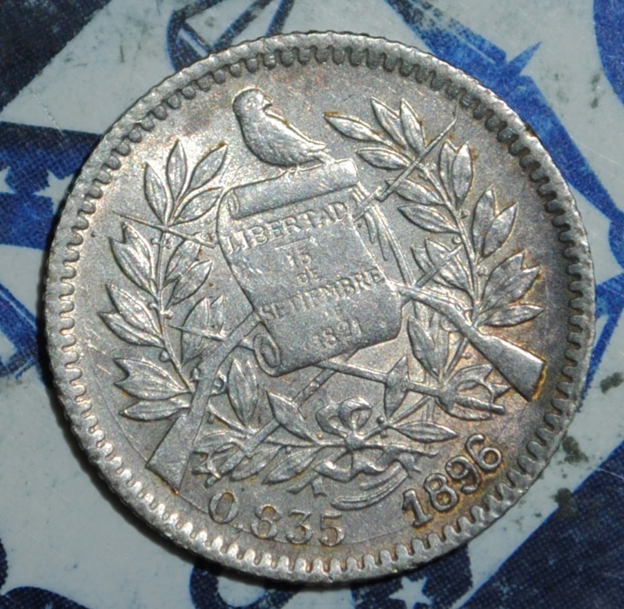 Guatemala Silver 1896 1/2 Real {{{3C36