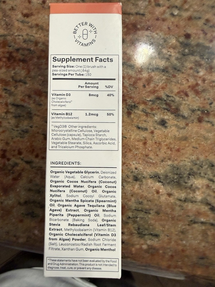 Better & Better Energy Fresh Mint Tooth Paste New Sealed