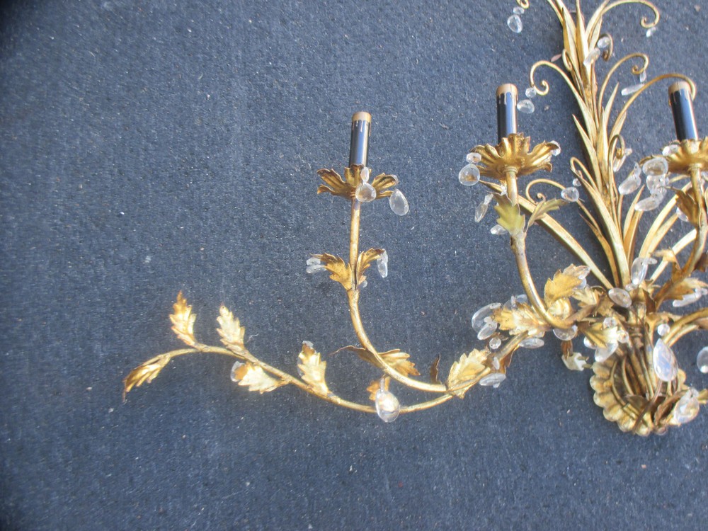 64002 Mid Century Decorator Wall Sconce with Prisms