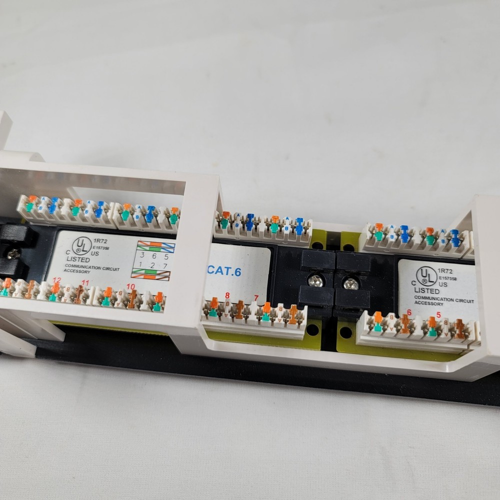 Cat6 UTP 12 Port Network Mini Patch Panel 110 with Surface Wall Mount Bracket