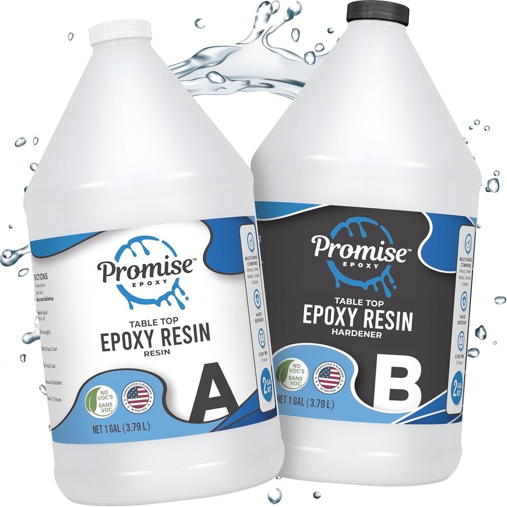 Versatile 2 Gallon Epoxy Resin | Self-Leveling, High Gloss for Table Tops & Arts