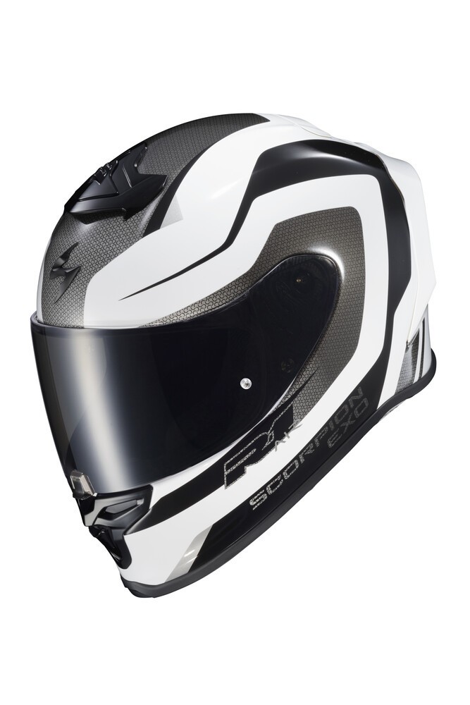 NEW Scorpion EXO R1 AIR HIVE Full Face Motorcycle Street Helmet Wht/Blk Sz Small