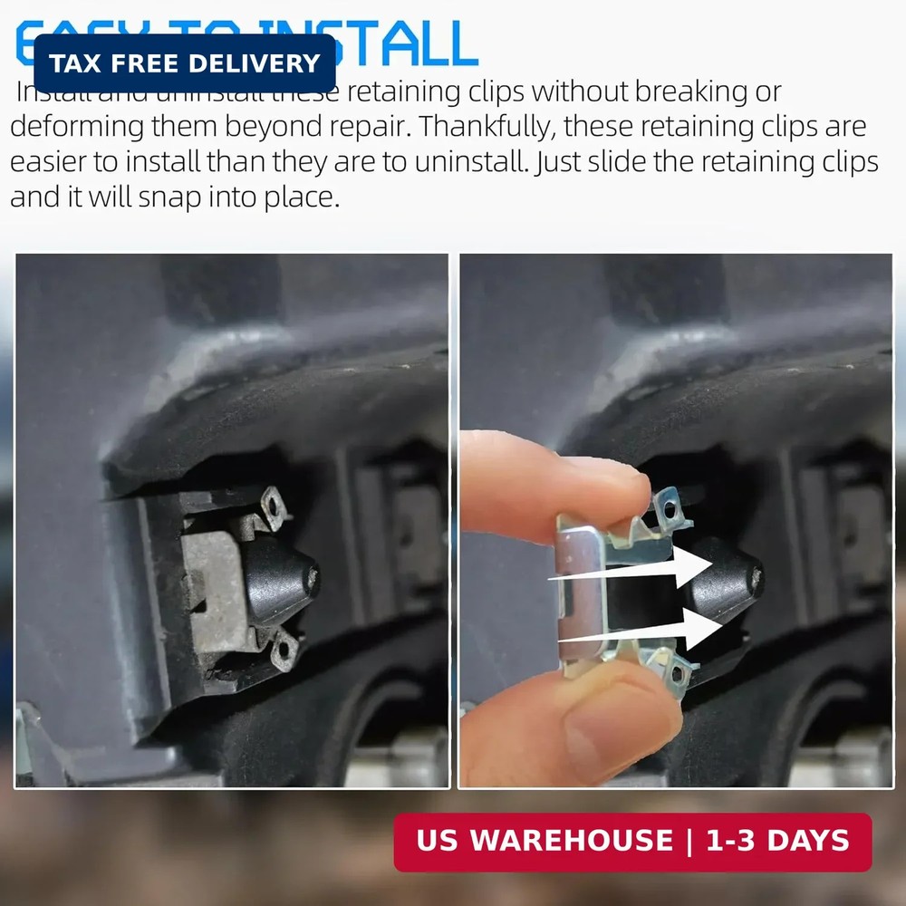 TonGass (6-Pack) Exact Replacement Pivot Headlight Retaining Clips Compatible wi