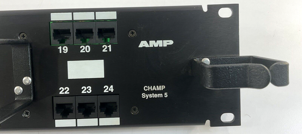 NEW Amp 569537-1 Rack Mount 24 Port RJ45 Patch Panel