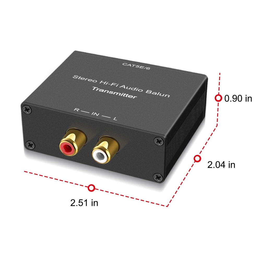 Stereo Hi-Fi Audio Balun, Analog Extender, Extender